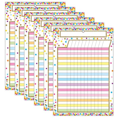 Ashley Productions Confetti Dry Erase Incentive Chart, PK6 91042
